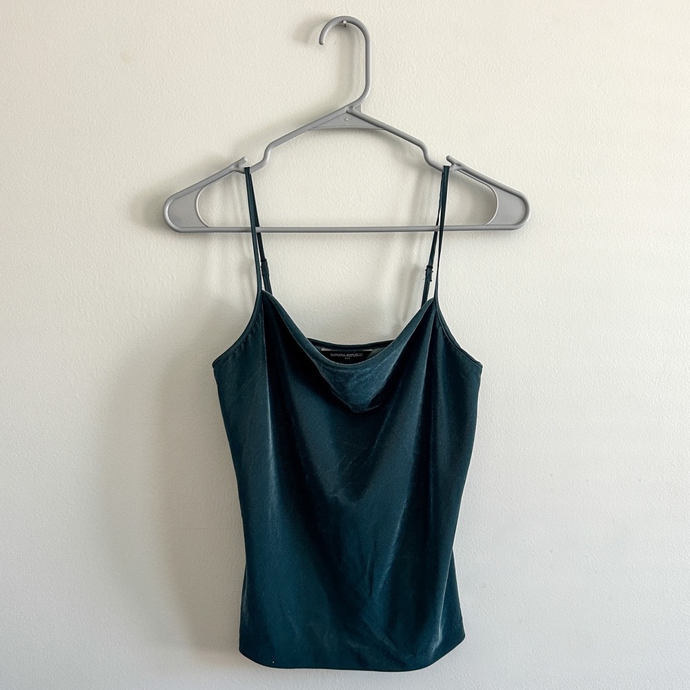 Banana Republic Teal Cowl Neck Tank Top